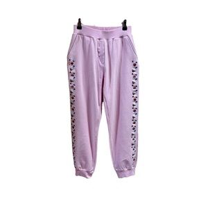 NWT Monnalisa Girls 12 Pink Cherry Sweatpants Joggers Rosa Fairy Tale Designer!